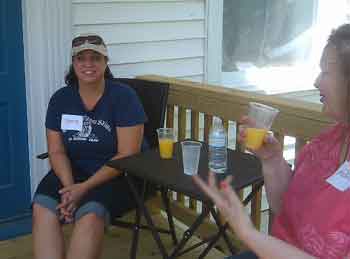 mimosas on the porch