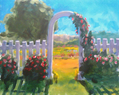 art student academy garden gate